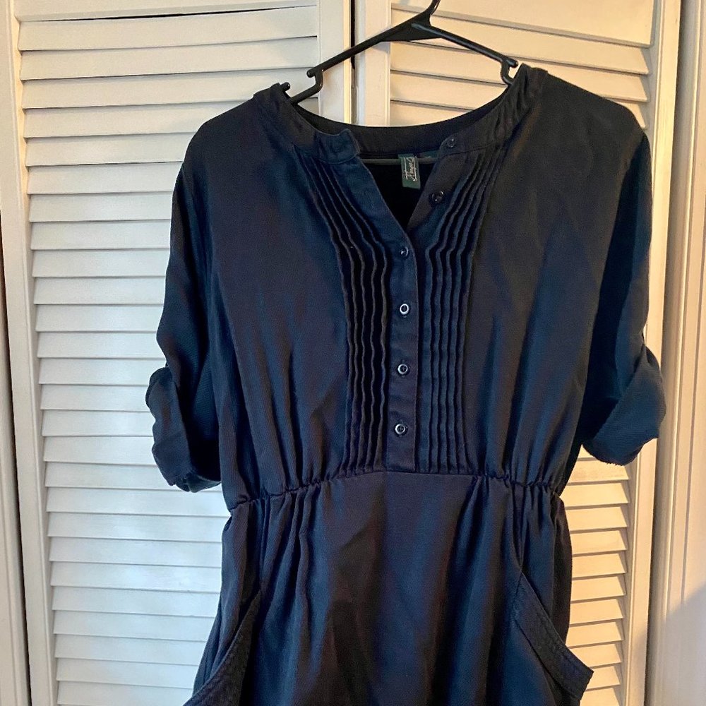 MANGO autumn Black Dress